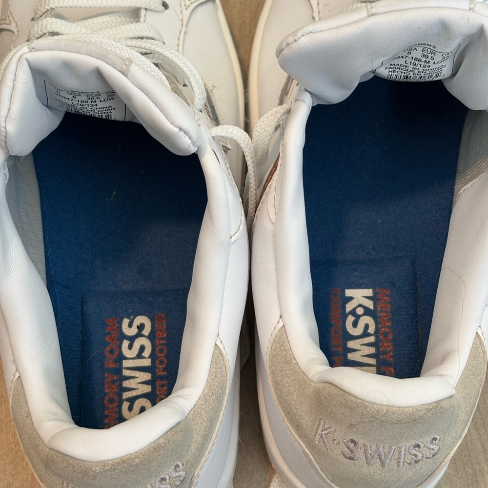 K-Swiss White Sneakers - Picture 2 of 9